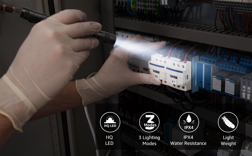 LE LED Pen Flashlights, Lightweight, Mini, Waterproof Pocket Flashlight with Clip, 2 Pack Small Flashlights for Inspection, Work, Emergency