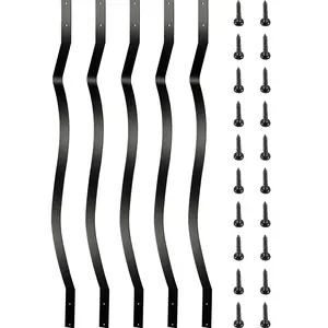 VEVOR Deck Balusters,  , 61 Pack Metal Deck Spindles, 32.25\"x1\" Staircase Baluster with Screws, Aluminum Alloy Deck Railing for Wood and Composite Deck,Stylish Baluster for Outdoor Stair Deck Porch
