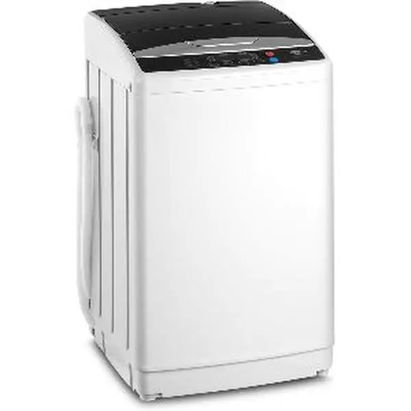 ROVSUN 17.8/25/30LBS Full-Automatic Portable Washer and Dryer Combo, 110V 400W Compact Electric Laundry Machine with Stainless Steel Drum, Drain Pump, Child Lock, Smart Delay for Apartments, Dorms, Home Appliance, Washing Machine