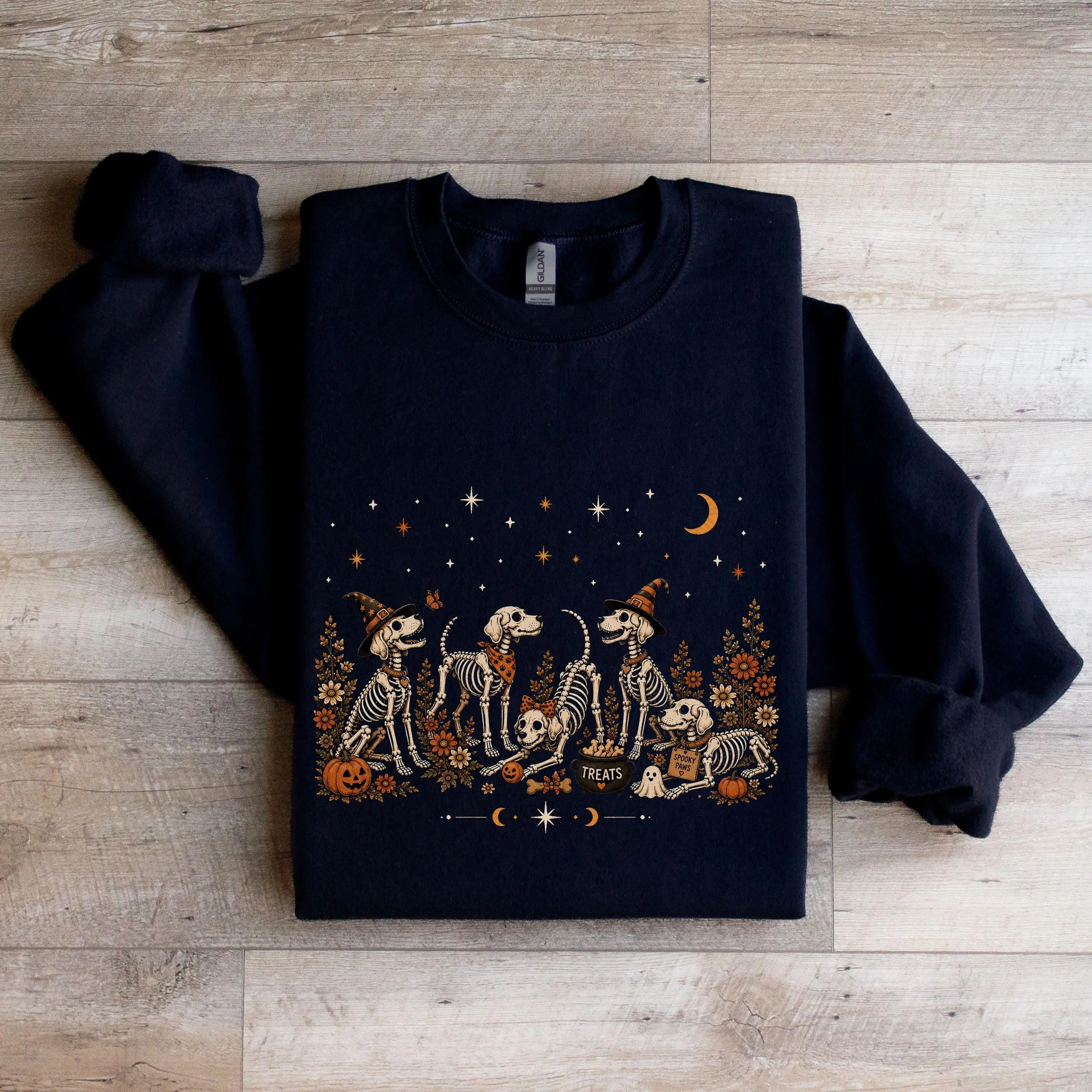 Skeleton Dog Halloween Shirt, Dog Skeleton Sweatshirt, Funny Dog Lover Shirt, Fall Dog Shirt, Skeleton Dogs Gift, Halloween Dog Shirt