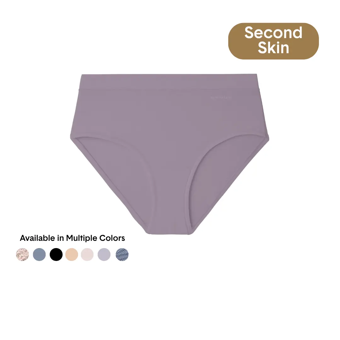 Tommy John Women’s Second Skin High Rise Brief with Lace Waist Option | Luxury Soft Modal Fabric, No Ride-Up Fit, Breathable Comfort Spandex Smooth