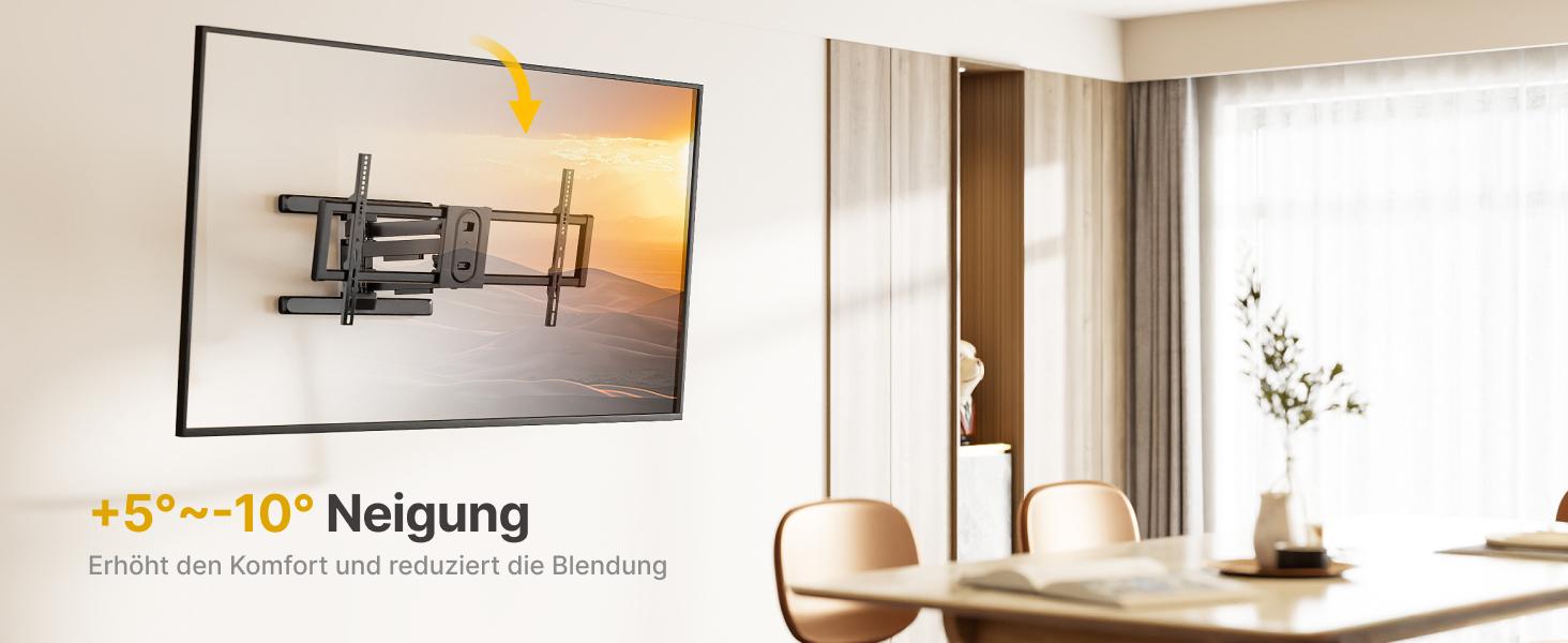 Full Motion Adjustable TV Wall Mount for 13–95 Inch Flat & Curved TVs and Monitors, Swivel & Tilt Articulating Bracket, Max VESA 800x400mm, Holds up to 132 lbs