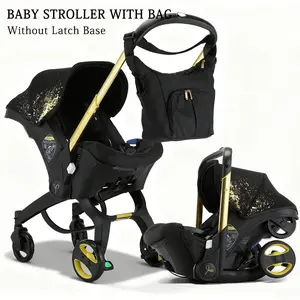 Multifunctional Baby Stroller with Free Bag,Newborn Stroller,Equipped with Chest Clip,One-Click Contraction Function,Alloy Metal Material, Foldable 4-wheel Travel Toddler Stroller, Stroller & Basket & Carrycot, Suitable for Travel