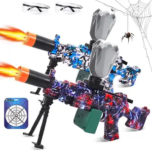 Ymiralee 2 Pack Light Up Gel Ball Blasters, Full Auto Electric Splatter Ball Toy, 10 Rounds Per Seconds, 50000+, 700 Hopper, Automatic Outdoor Games Toys for Activities Team Game, Age 12+ Year Up
