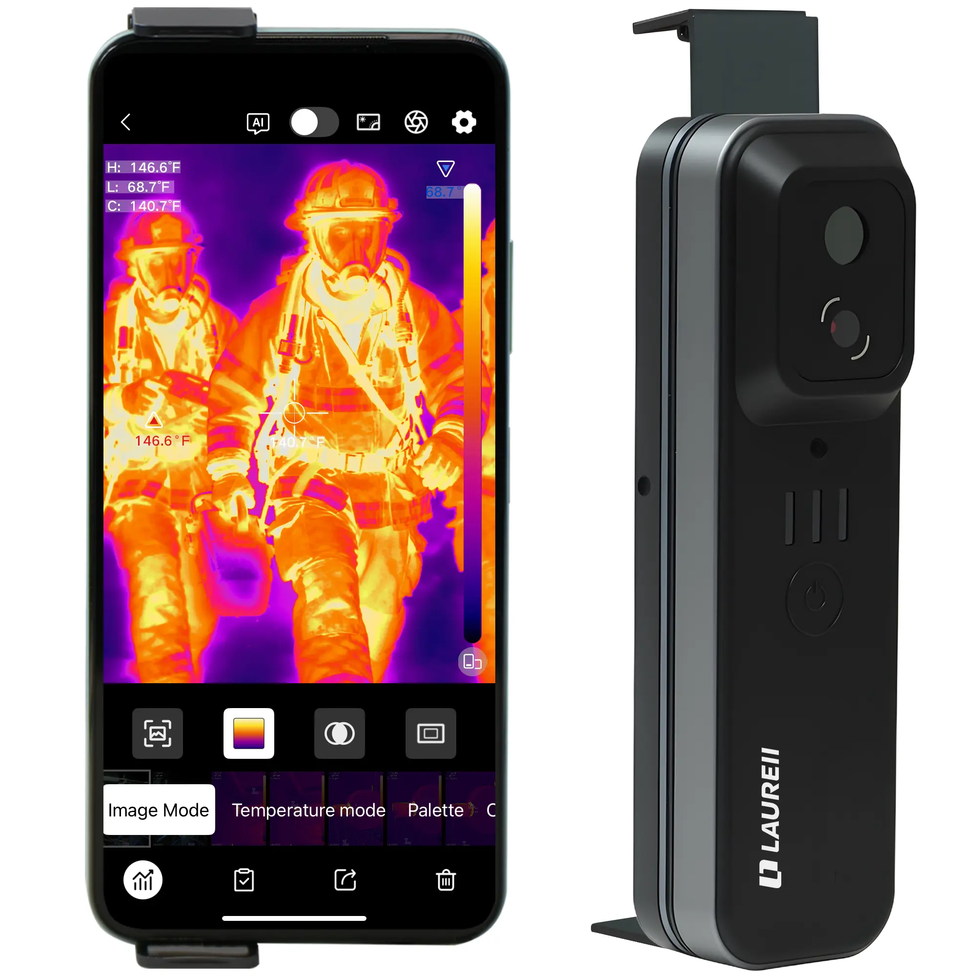 Wireless Thermal Imaging Camera, 512×384 Super Resolution, Thermal Imager for Android & iOS Smartphones, 256x192 IR Resolution, Infrared Camera Gadget for Home Inspection, HVAC, Cooking