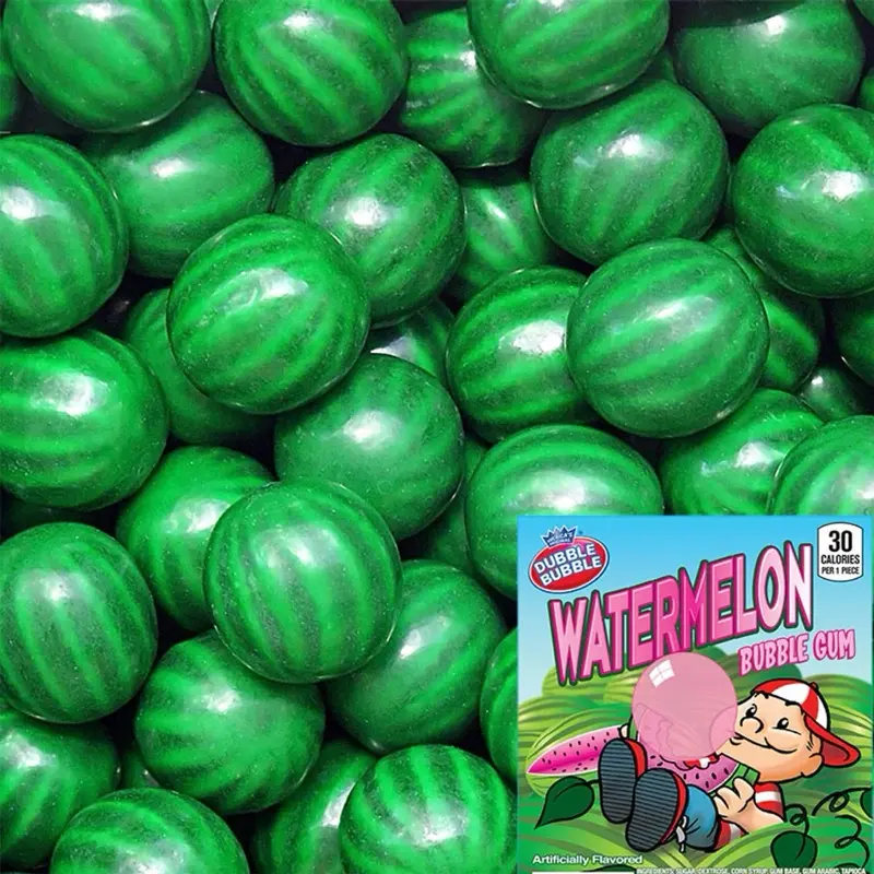 Dubble Bubble Watermelon Bubble Gum Bulk Candy Sweet Fruity Watermelon Flavored gumballs Bubblegum Candy Snack Bonbon