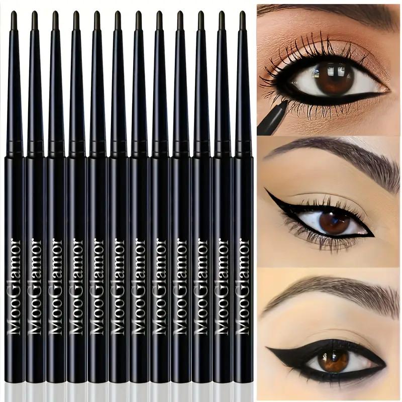 MooGlamor 12pcs Smooth Liquid Eyeliner Pencil Set Long Lasting Makeup Not Easy To Fade Portable Waterproof Luxury Freckle Pens Significantly Colored Cosmetic MooGlamor 12pcs Smooth Liquid Eyeliner Pencil Set Long Lasting Makeup Not Easy To Fade Portable Waterproof Luxury Freckle Pens Significantly Colored Cosmetic