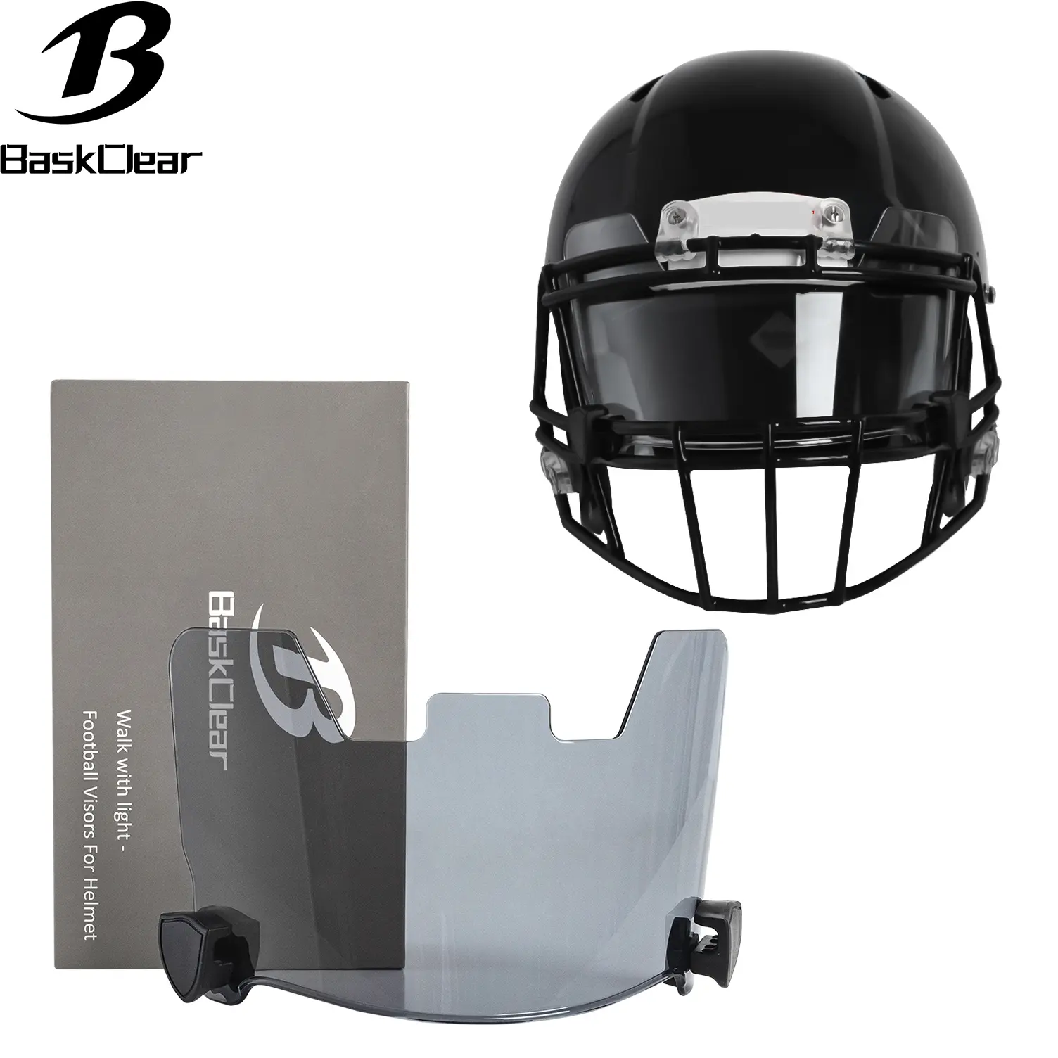 Clear Football Visor,Football Visors for Helmet,Football Helmet Visor Fits Adult & Youth Football Helmets, Anti-Fog, Scratch Resistant Clear Visor Football Face Shield off-road goggles