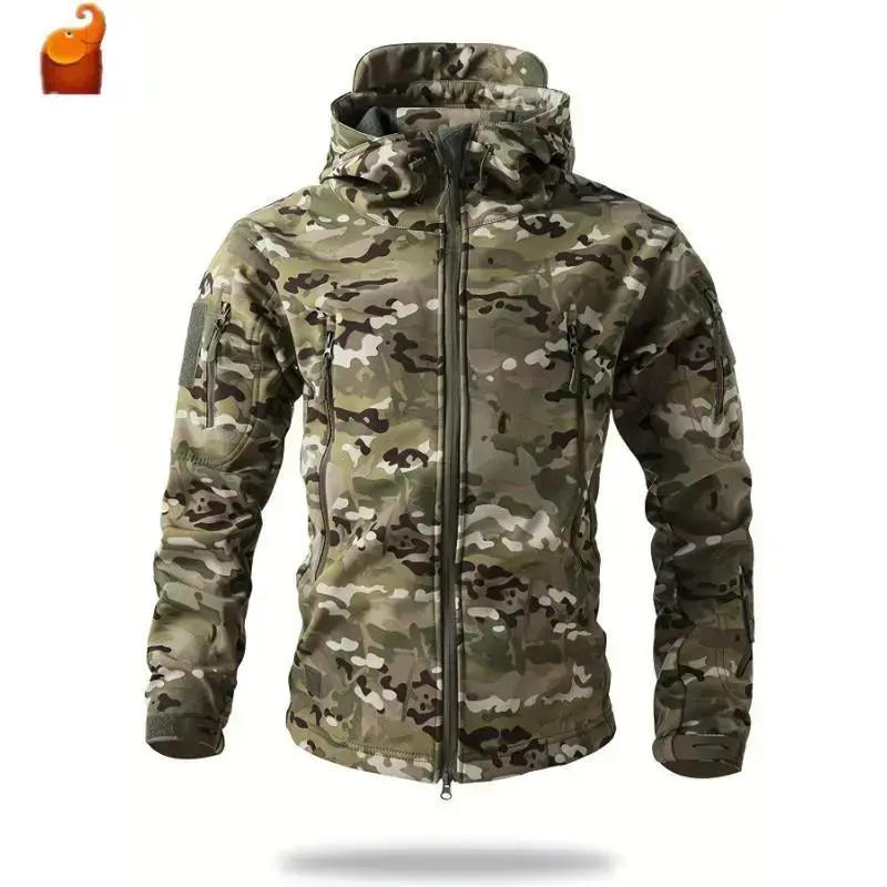 Panp Windproof, Warm Men's Camo Tactical Jacket - Multi-Pocket Outdoor Coat for Hiking, Casual Wear, must have item, essential piece, trendy style, everyday wear, wardrobe staple, wardrobe essential, must have piece