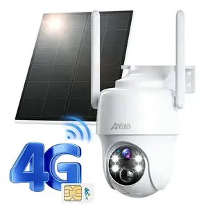 ANRAN 4G LTE Cellular Solar Security Camera Wireless Outdoor,No Need WiFi,2K Color Night Vision,2 Way Talk,360° PTZ,Built in SIM Card,IP65 Waterproof tiktokshopspringglowup