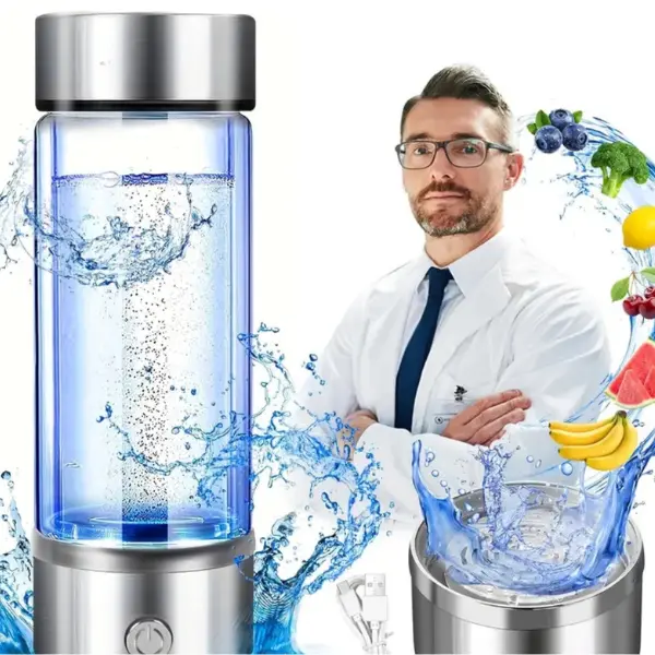 Hydrogen Rich Alkaline Water Ionizer Generator Bottle Cup Portable Mug 420ml USB , 1 Count Hydrogen Generator, Travel & Hydration , Hydrogen water macine for home , Office, Travel, Gym , Drinking  Drinkware Reusable Washable