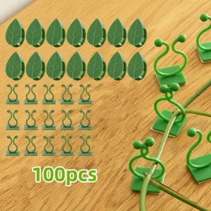 Set of 100 Wall-Mounted Plant Clips for Climbing Vines, Including Hooks for Securing Pothos. These Green Decor Additions Come with Cable Holders, Perfect for Indoor Plants And Home Gardening flower filler
