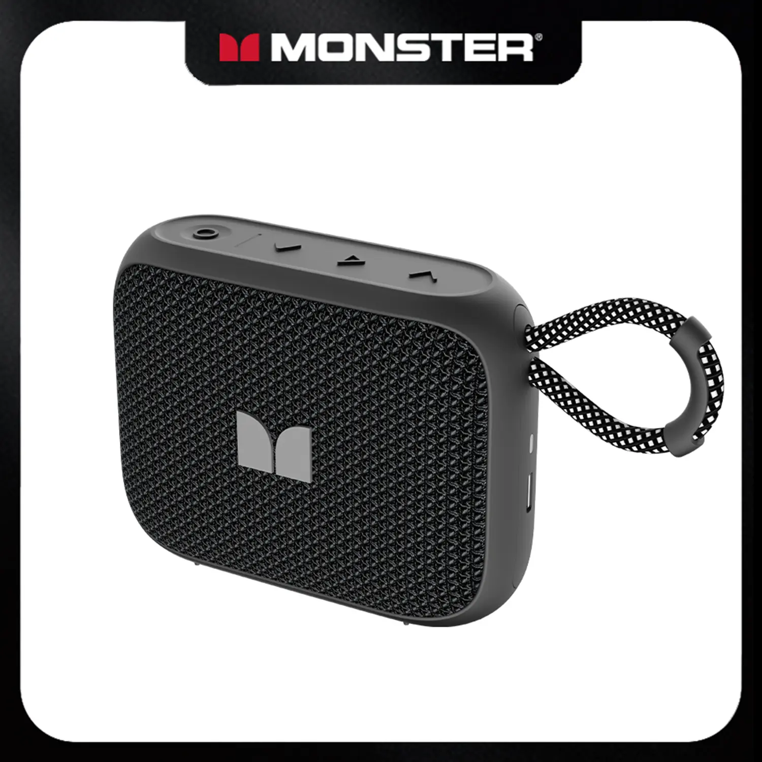 Monster S520 Compact Portable Bluetooth Audio Speaker, Deep Bass Wireless Waterproof Speaker with IPX7 Rating, Bluetooth 6.0, 16H Playtime, TWS Stereo Pairing, Hands-Free Calls for Beach, Camping,back to school,back to school haul