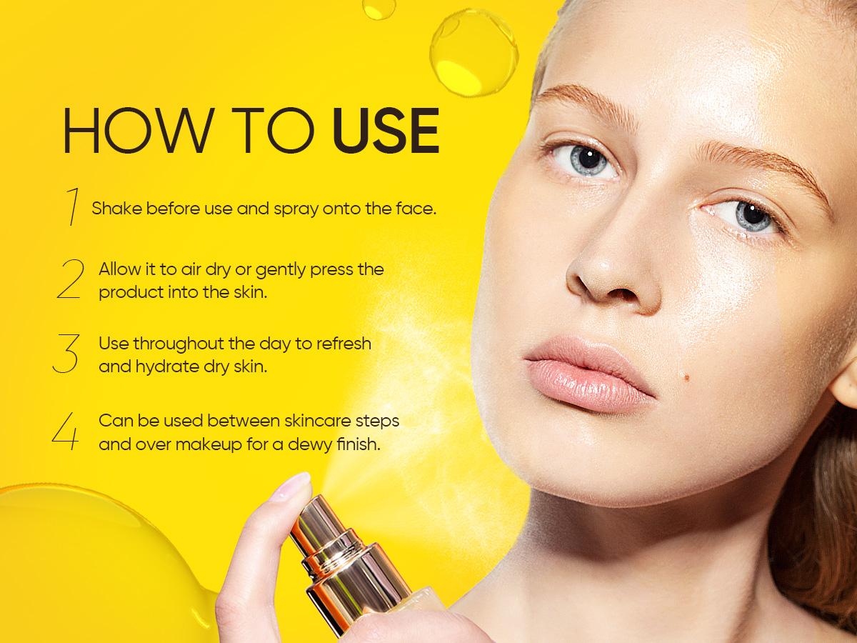 [SKINTIFIC] Radiance Booster Serum Spray, Hydrating Face Mist with Bifida Ferment & Squalane, Instant Dewy Glow, Soothes Skin, Vegan Skin Care, All In One Mist 3.3 fl oz