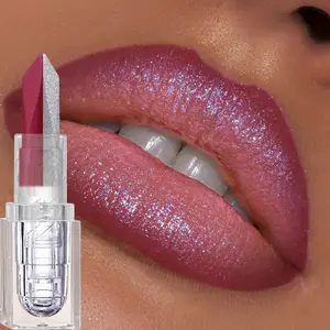 Dual-color 2-in-1 matte lipstick with a soft-focus finish, long-lasting, transfer-resistant, pearlescent, slightly polarizing, and available in a lip tint/lip mud texture