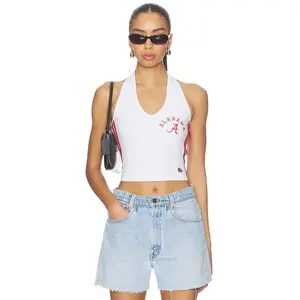 Hype and Vice University Of Alabama The Cheer Halter Top in White