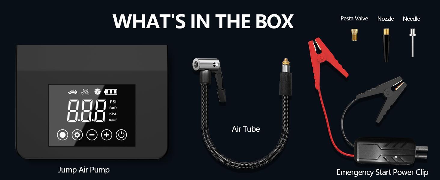 【Hieha】2026 Winter Savior – 4000A Car Jump Starter & Jump Starter with 150PSI Tire Inflator, 15000mAh Power Bank & LED Light, Reliable in -20°F, Compatible with Most Cars, Trucks (ALL Gas/8.0L Diesel), Automotive Convenience for Winter Driving