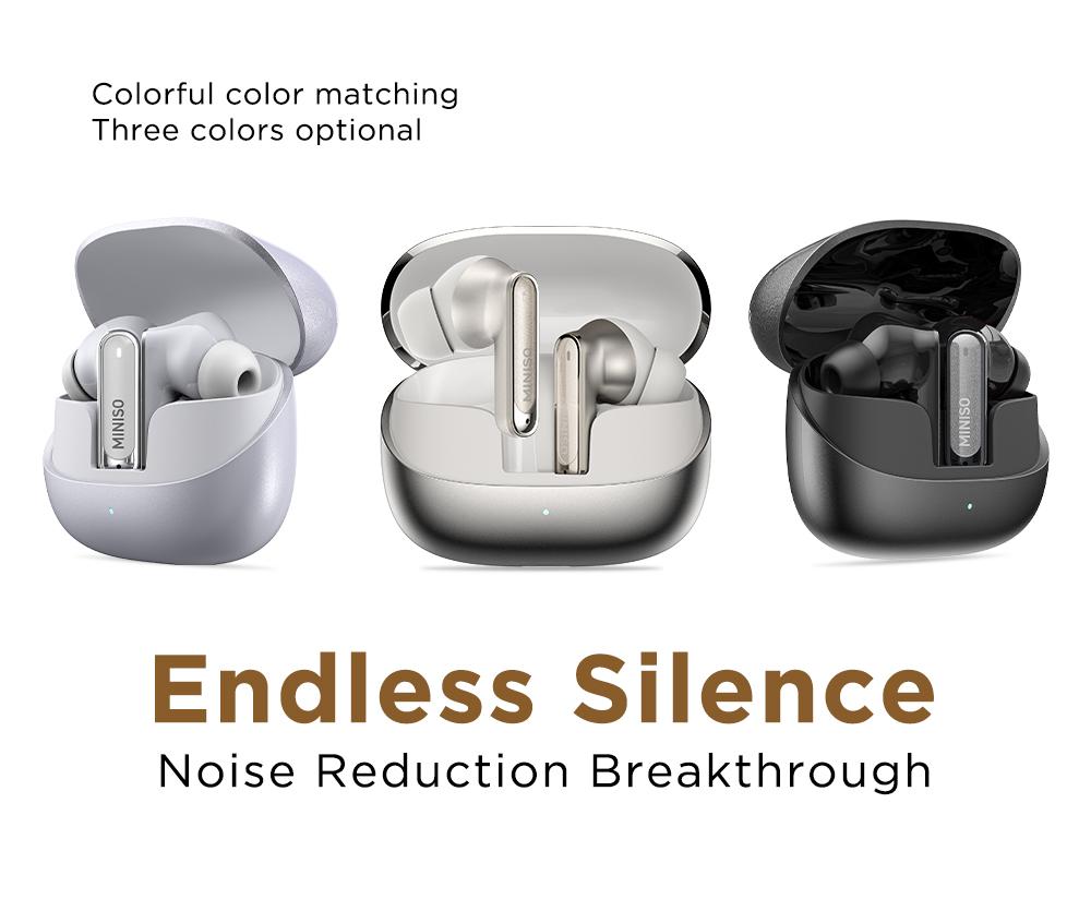 MINISO MS106 Wireless Earbuds Bluetooth 6.0 Earphones, In Ear Earbuds,Waterproof Wireless Earphones, Suitable for Office, Sports, Study and Audio Calls, Built in Microphone, Gaming Bluetooth Headphones