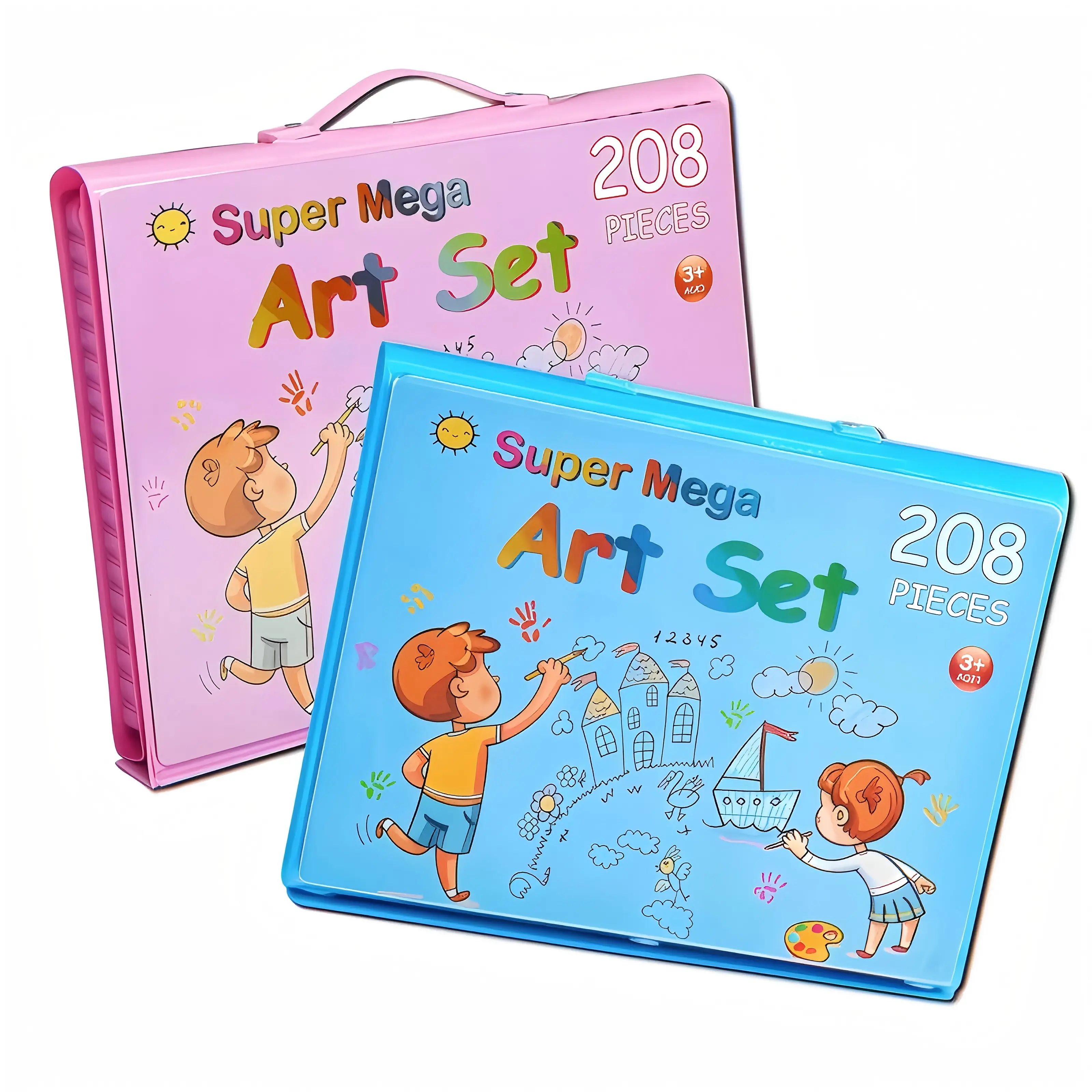 208 Pieces Art Set with Watercolor Markers, Colored Pencils, Crayons, Pastels & Paint Pens - Art for Kids, Attractive Package, Crafting Fun, School & Drawing Beginners Supplies, Perfect Gift,back to school,back to school haul