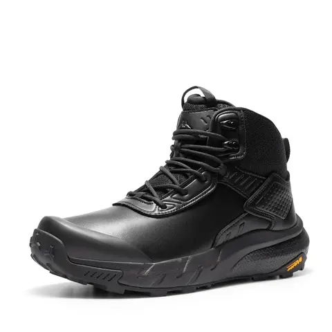 【Fall Deals】NORTIV 8 Men's Military Ankle Boots - VaporGuard Waterproof Leather Closed Round Toe Lace-Up Cuban Plain Tactical Footwear with EVA Midsole, Breathable Cloth, Shock Absorber for Outdoor Jungle Walking Shoes, Work, Rugged Daily Use,outdoorfun
