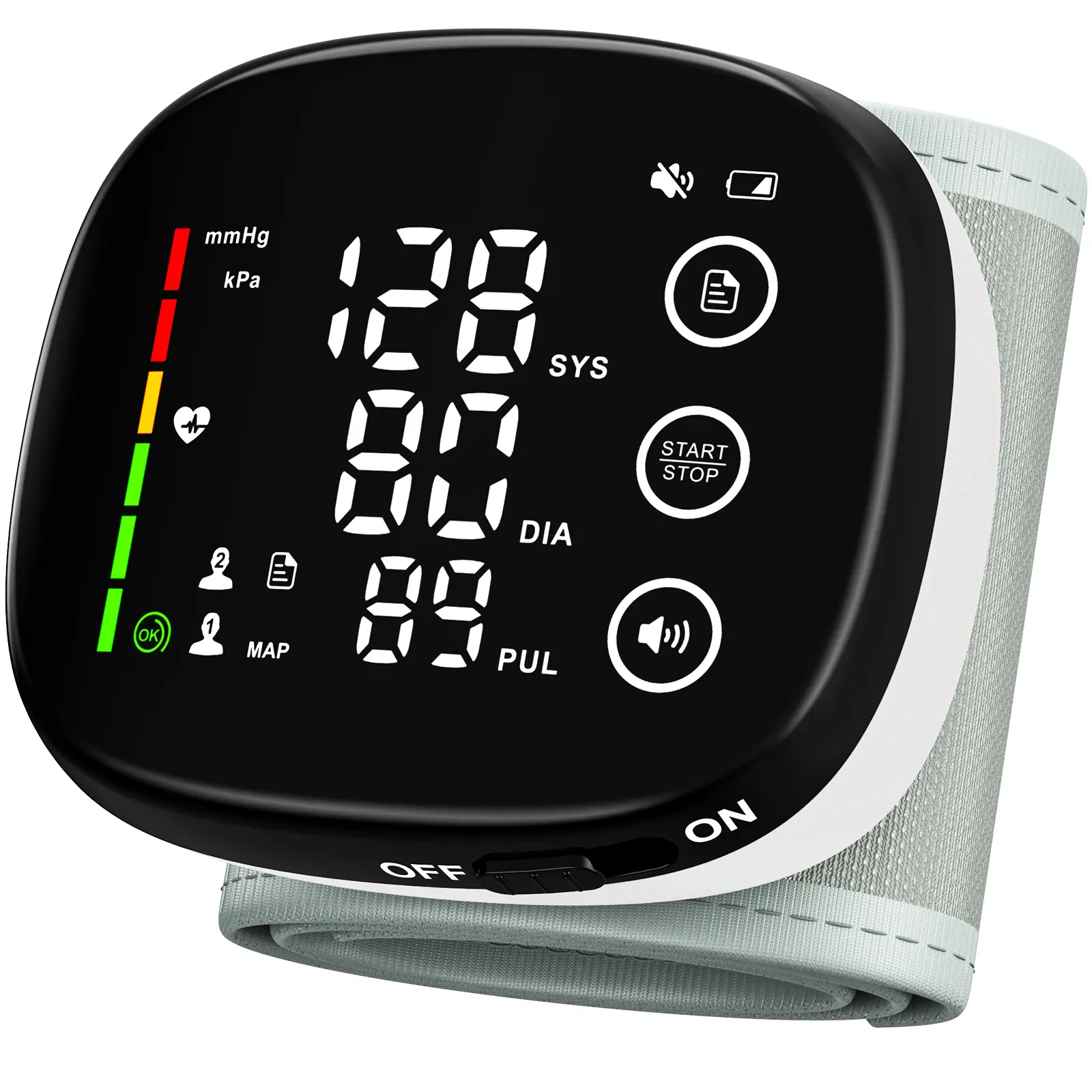 Ziqing Portable Healthcare Wrist Digital Blood Pressure Monitor Kit, Rechargeable with LED Backlit Display, Voice Broadcast, 240-Memory Storage, Adjustable Cuff, Dual User Mode, Heart Rate Detection, Carrying Case, Blood Pressure Monitoring, Adjustable Wr