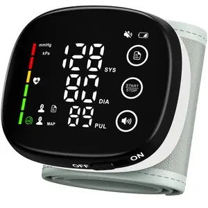 Ziqing Portable Healthcare Blood Pressure Monitoring Kit, Rechargeable Wrist Digital BP Machine with LED Backlit Display, Voice Broadcast, 240-Memory Storage for 2 Users, Cuff, Carrying Case