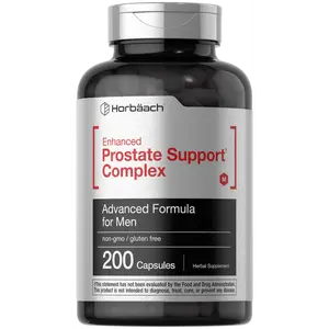 Horbaach Prostate Supplement for Men | 200 Capsules | Enhanced Complex with Saw Palmetto, Pygeum, Stinging Nettle | Non-GMO and Gluten Free