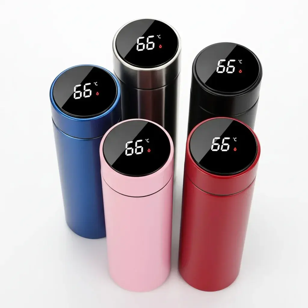 PrimeFit Smart Temperature Thermos – 500ml Stainless Steel Vacuum Insulated Bottle