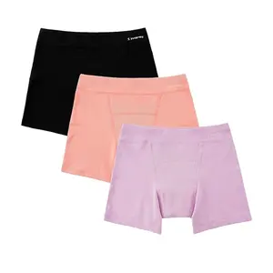INNERSY Girls Period Underwear Cotton Boyshorts for Teen Aged 8-16 Panties 3 Pack