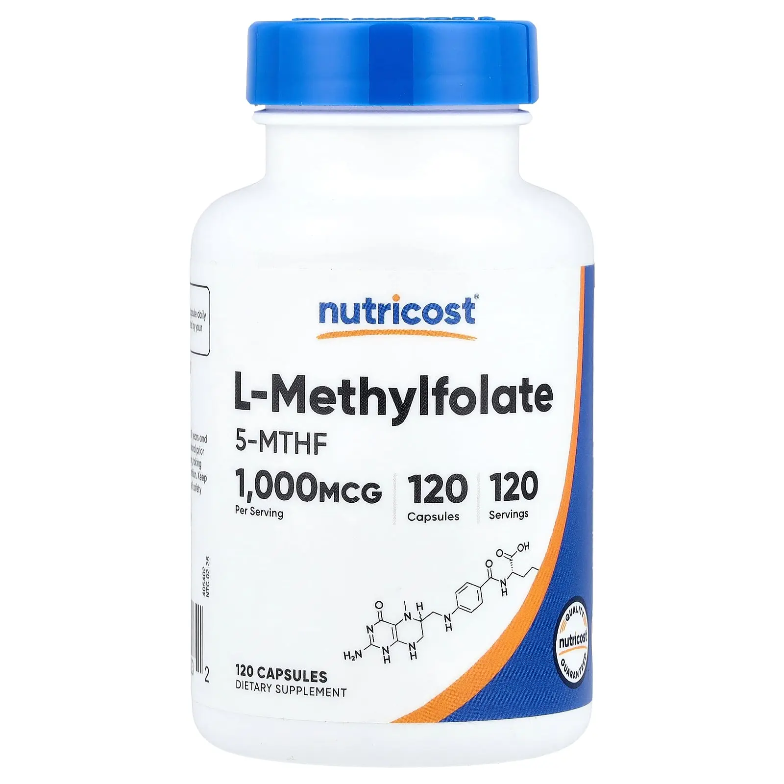 Nutricost L-Methylfolate, 1,000 mcg, 120 Capsules