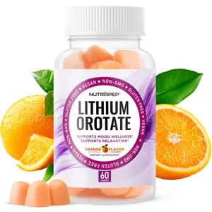 Lithium Orotate 5mg Gummies – Daily Wellness & Balance Support – Vegan, Gluten-Free – Orange Flavor – 60 Gummies