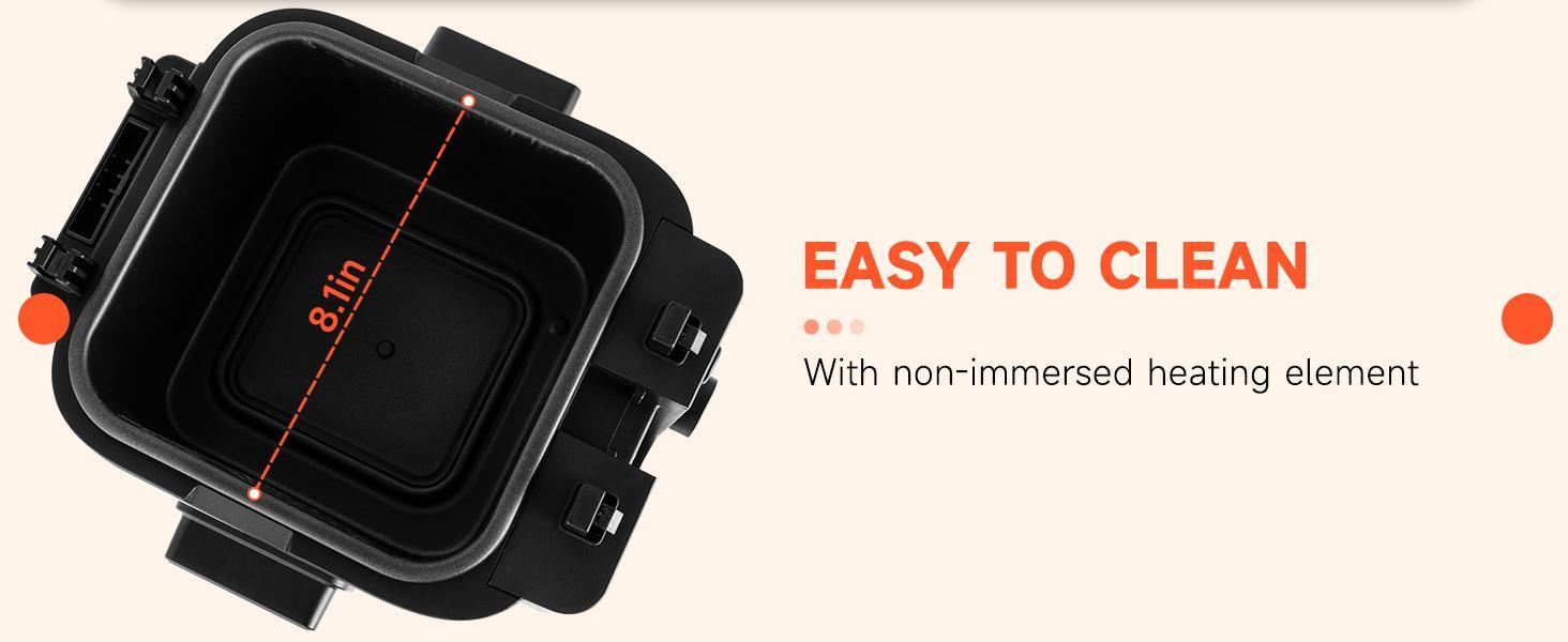 SUSTEAS Electric Deep Fryer 2.6QT/1.5QT with Oil Capacity, Cold Touch Edges, Easy to Clean, and Intelligent Temperature Control Frying Cooker SUSTEAS Electric Deep Fryer 2.6QT/1.5QT with Oil Capacity, Cold Touch Edges, Easy to Clean, and Intelligent Temperature Control Frying Cooker