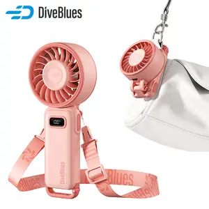Diveblues Portable Handheld Turbo Fan, 100 GearWind,3600mAh Battery Operated, Up to 12 Working Hours, 3 IN 1 Hand Fan Rechargeablewith Air Turbo Tech Cooling Fan for OutdoorActivities, Travel, Working fathersdaygift