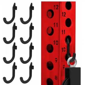 (8) Squat Rack Holder Attachments Fit Home Gym Storage Heavy Duty Weight Rack