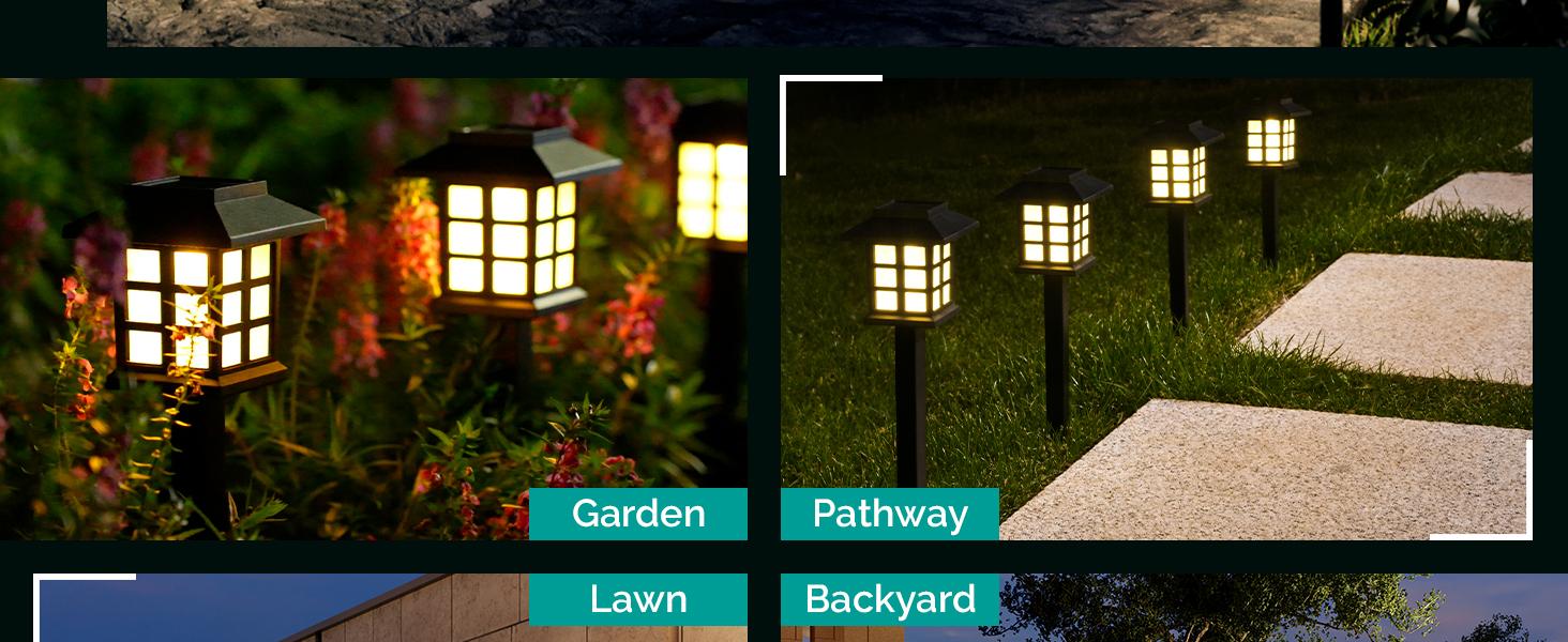 GIGALUMI Solar Garden Lights, Waterproof, Solar Walkway Lights Maintain 10 Hours of Lighting for Your Garden, Landscape, Path, Yard, Patio, Driveway GIGALUMI Solar Garden Lights, Waterproof, Solar Walkway Lights Maintain 10 Hours of Lighting for Your Garden, Landscape, Path, Yard, Patio, Driveway