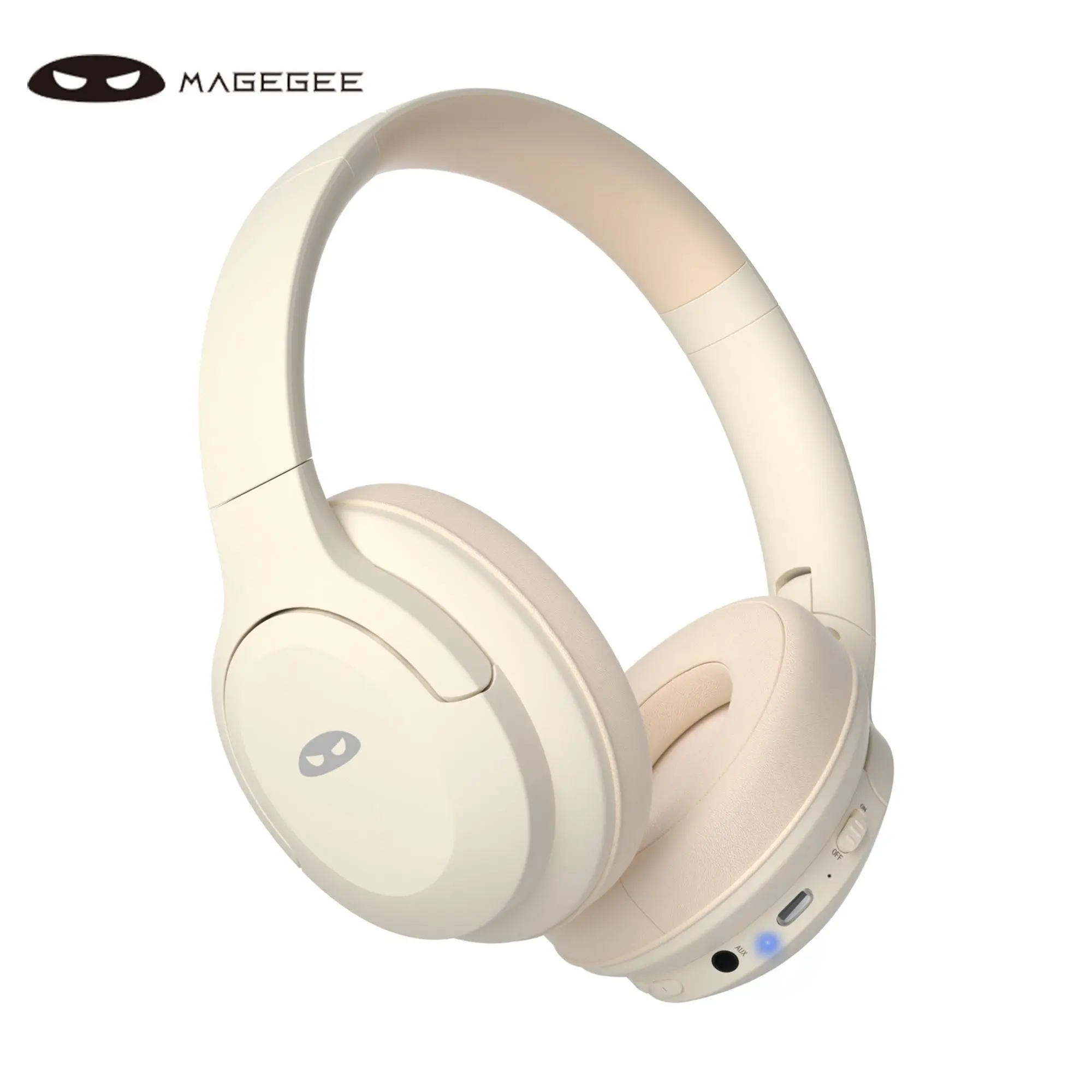 MaGegee Camiysn Breeze Bluetooth Wireless Headphones, Lightweight Comfortable Folding Retractable Design, 50MM Bass Stereo Speakers, 25H Battery, USB-C Chargeable Cable, Mobile Usb Gamer Headset