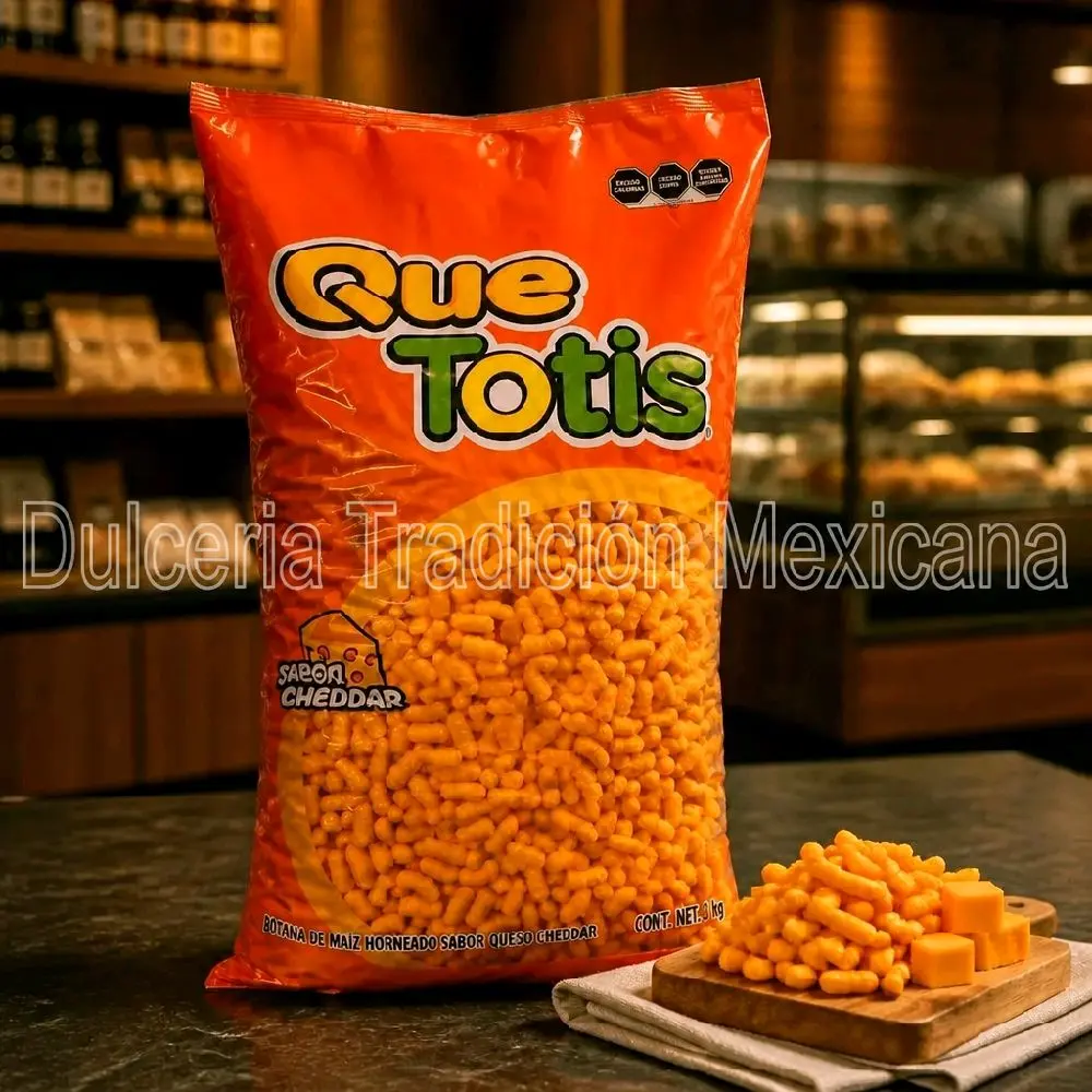 Que Totis 3 kg Bag - Choose Your Favorite: Cheese or Chile Flavor Snack