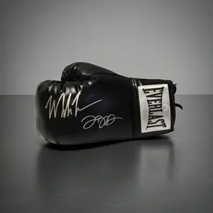 Mike Tyson Buster Douglas signed boxing glove PAAS COA
