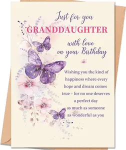 Granddaughter Birthday Card, Happy Birthday Card Gift for Granddaughter, Adult Birthday Gift for Her