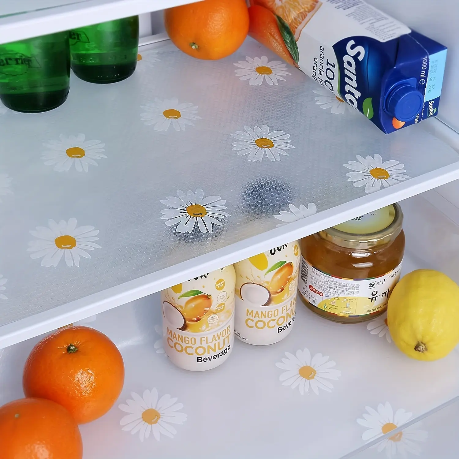 LMMAKE 4PCS/12PCS Washable Refrigerator Mats, Waterproof & Oil-Resistant, Protect Fridge & Freezer Shelves, Cabinets, Drawers, Anti-Spill for Easy Cleaning, Kitchen Organizer Accessories for Families