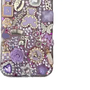 BLING CUSTOM JUNK iPhone Case with Assorted Jewelry Accessories & Decorative Elements in Clear Packaging Individual Camera Protector Protective