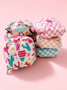 Quilted Cosmetic Pouch | Fabric Zipper Pouch | Coin Purse