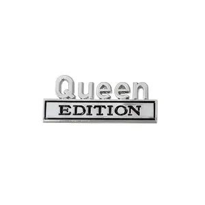 Queen Edition 3D metallic car emblem stickers, personalized customization decorations, waterproof, sunproof, and colorfast. Universal adhesive suitable for cars, trucks, SUVs, motorcycles, and other vehicle types.