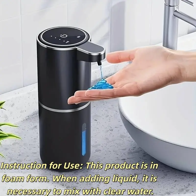 Automatic Touchless Smart Soap Dispenser Wall-Mounted Infrared Sensor Foam Hand Sanitizer Machine, USB Rechargeable, Hygienic Home Bathroom Use, Automatic Foaming Soap Dispenser