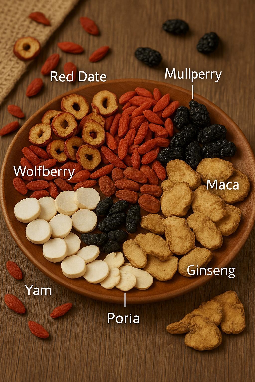 Kidney Tea Formula Ginseng Five Treasure Tea Combination Scented Tea Red  Date Wolfberry Tea Men's and Women Tea Health Dried Fruit Beverage Loaded Tea Packets   Natural, Christmas gift,Recommend to a friend-TikTokShopBlackFriday