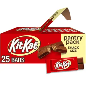 Milk Chocolate Wafer Candy Snack Size Crispy Wafer Chocolate Bars Pantry Pack 25 Pieces 12.25oz