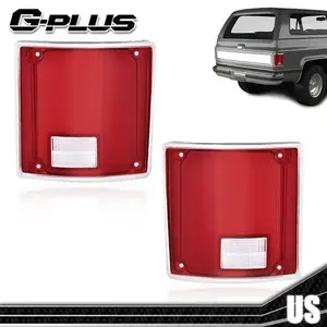 Tail Light Lens Fit For 1975-86 Chevrolet C10 Set of 2 Driver and Passenger Side G-PLUS