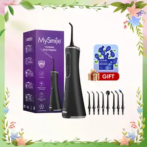 MySmile Cordless Water Flosser (260ml) - 5 Modes & 8 Jet Tips | Portable Oral Care for Braces & Travel
