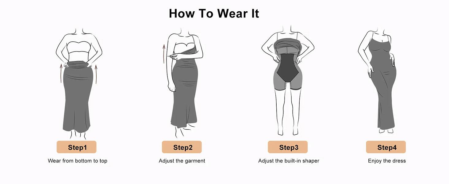 Popilush Built-in Shapewear Modal Multi-Length Lounge Dresses