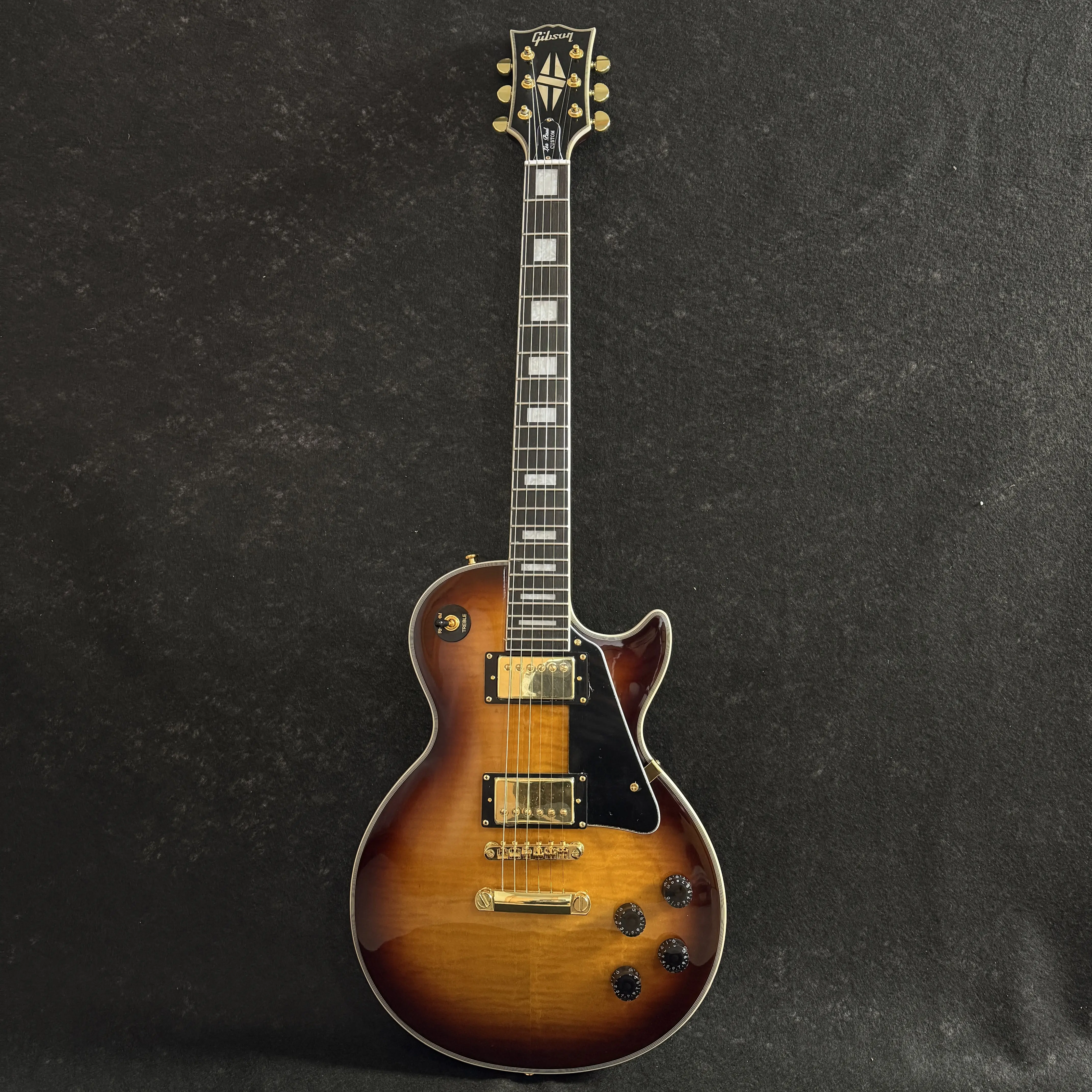 Gibson Les Paul Brown 6-String Electric Guitar with HH Pickups, Gold Hardware, Solid Wood Body, Guitar Tuning Pegs